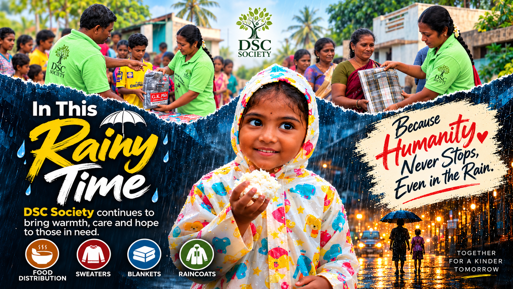 Rainy Season Essential Kits to Needy Families in Hyderabad